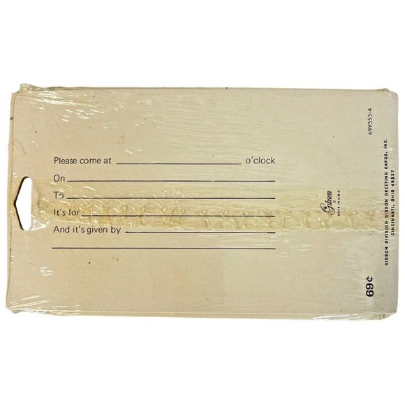 Sealed Vintage Gibson Baby Shower Invitations 16 Cards With Envelopes Orange - Picture 5 of 6